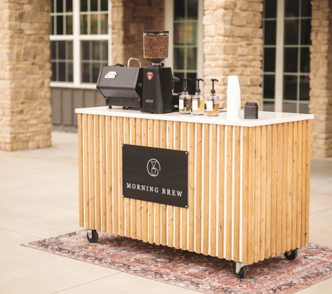 morning brew co coffee cart